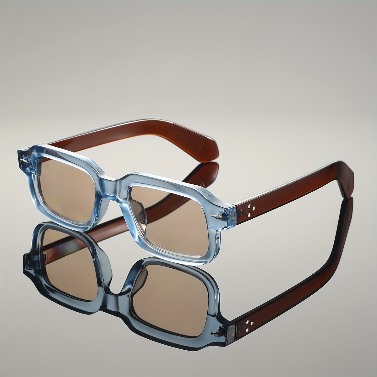 1pc mens and womens classic retro square frame sunglasses adult   gifts durable   and lenses decorative ordinary sunglasses without lenses suitable for parties and daily matching