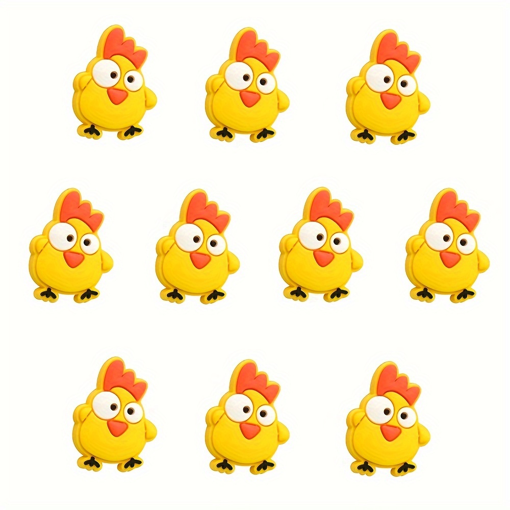 10pcs Funny Beads With Big & Small Eyes - Pvc, Making For Bracelets And Pen Decorations
