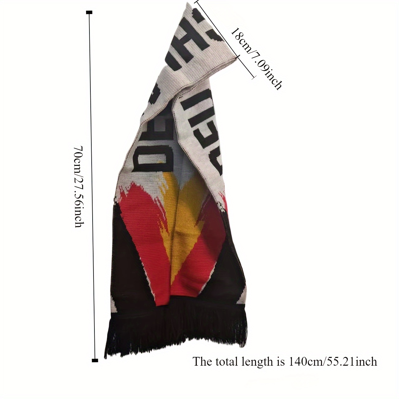 1pc 2pcs germany football scarf european cup woven fan scarf with tassels soccer national teams support sports fan supplies details 2