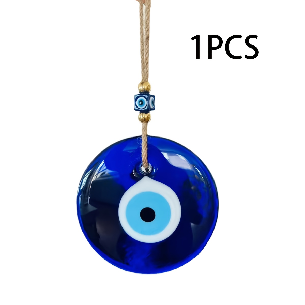 Image of Evil Decoration Blue Glass Turkiye Greece Nazar Amulet Good Luck And Protection Ornaments Hand Hanging Decorations Are Suitable For Families, Offices, Gardens, Doors