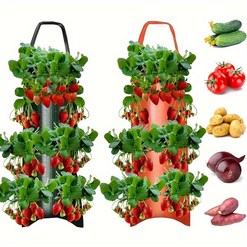 

Strawberries - 1pc Hanging Planter Bag, Lightweight & For Indoor/outdoor Use, Garden Tools & Lawn Care