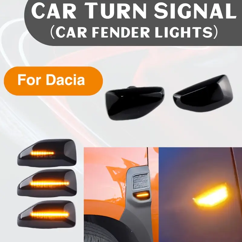 paire de signaux directionnels à eau led - boîtier noir élégant, installation facile avec trous pré-percés et câble dalimentation pour , , duster, de sécurité , moderne, couverture protectrice durable Détails du produit 4