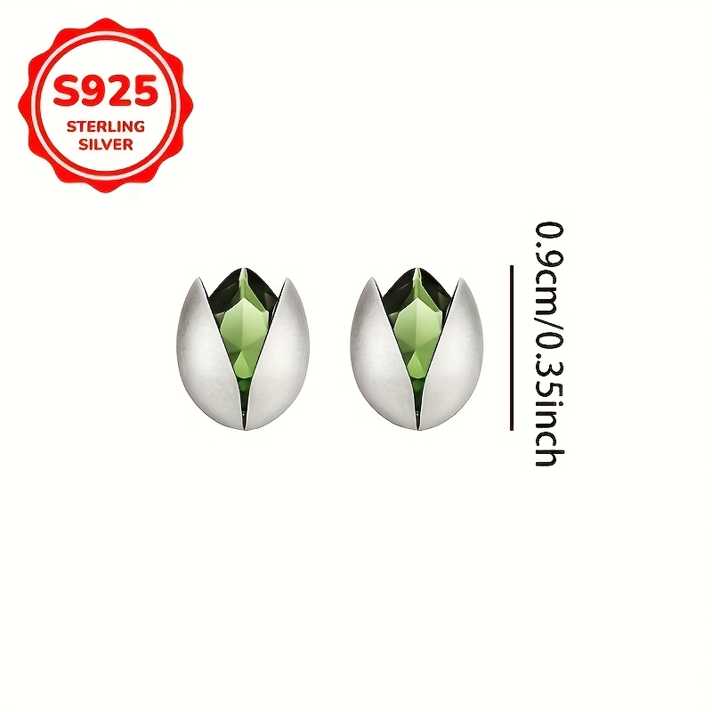 Women's 925 Silver Hypoallergenic Stud Earrings, Versatile Design