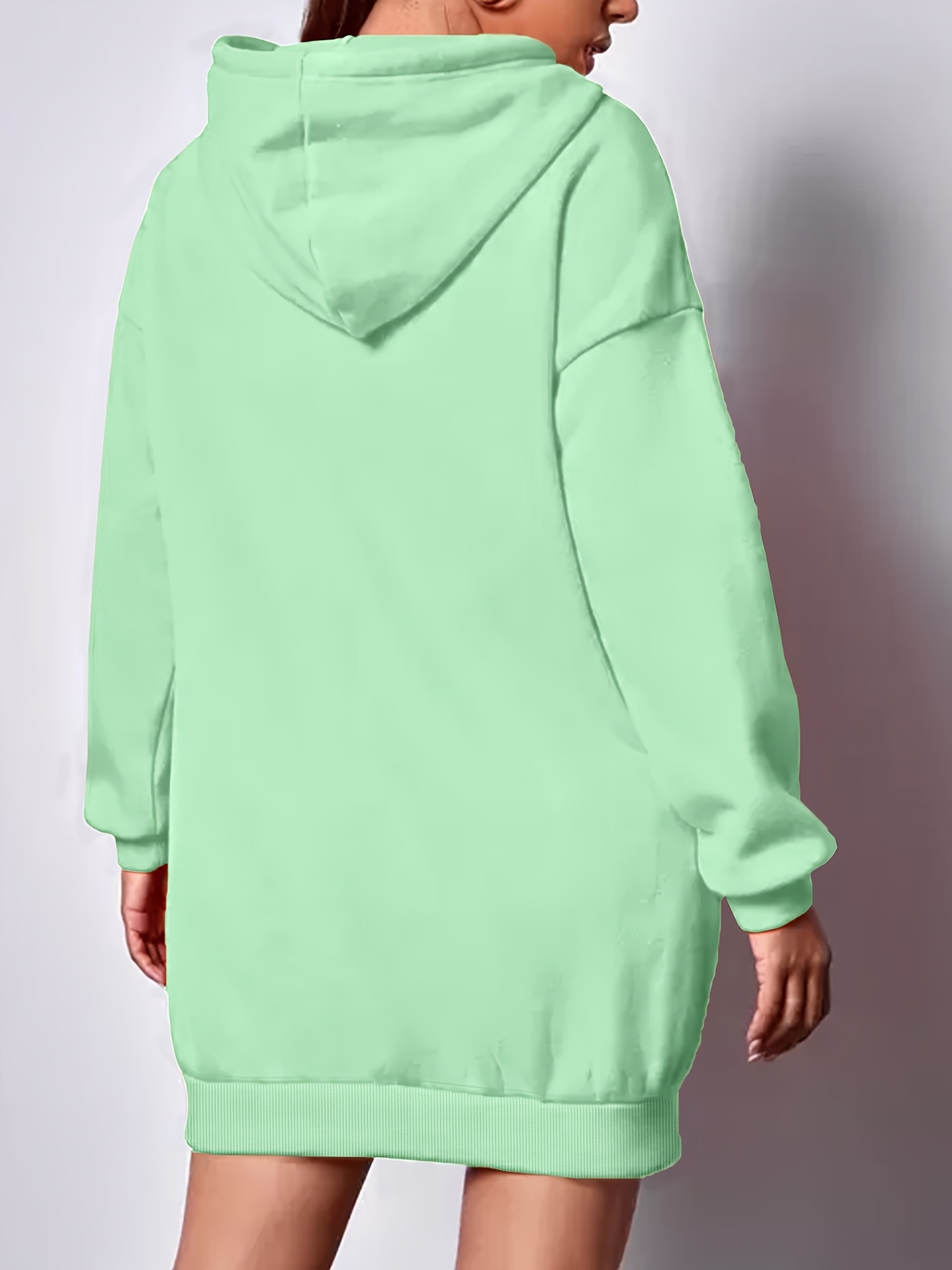 chinese dress ladies JOAU Women Casual Hoodies Long Sleeve Split Hem Drawstring Hooded Long Maxi Sweatshirt  Dress with Pockets 2024 Fall Fashion at Amazon Women's Clothing store main image 1
