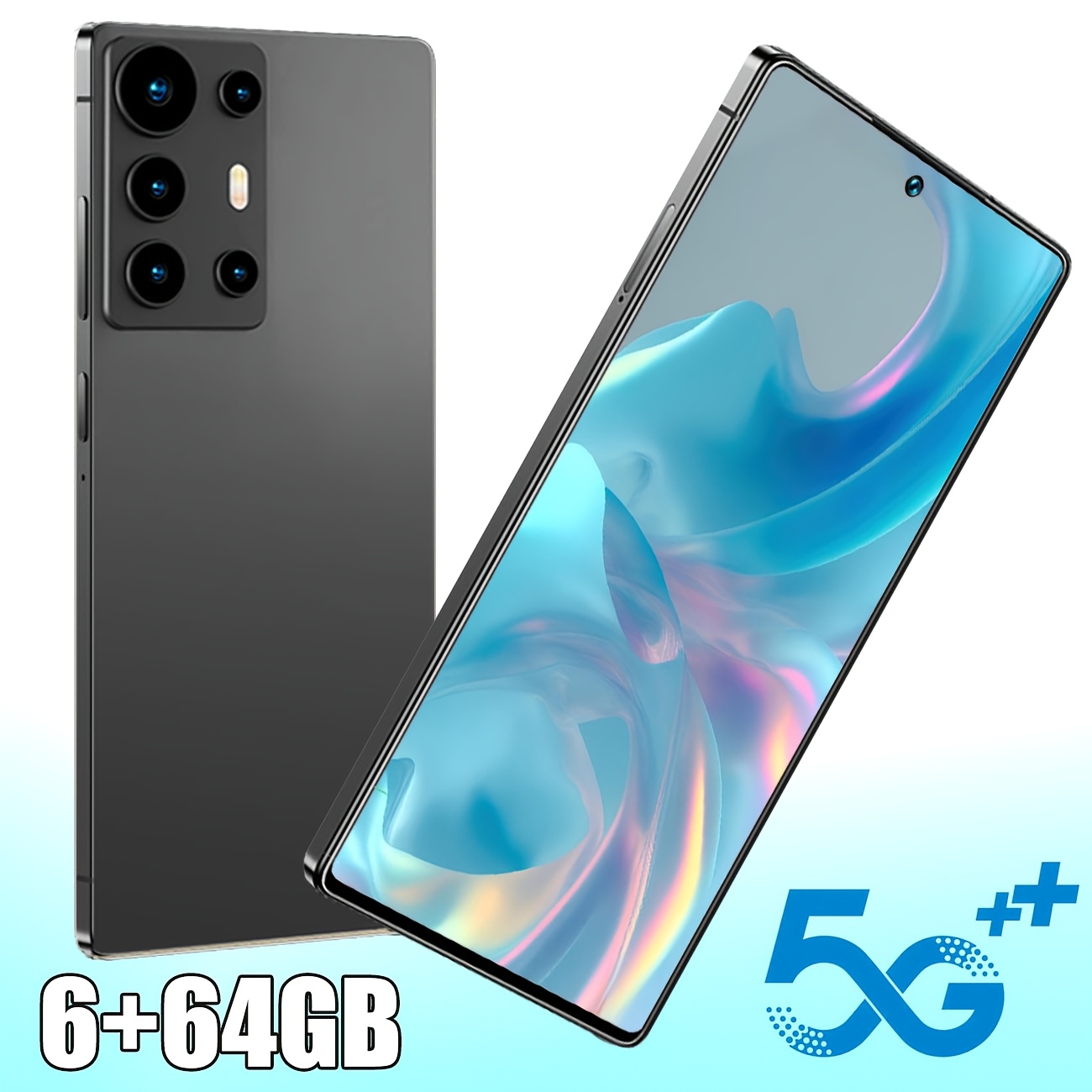 2026 Ultra 5g Network Unlocked Smartphone, 6.8 Inch Ultra Touch Screen, 6+64gb Expandable Internal Memory, Stable Os With Nfc Function, High Definition Shooting Camera Module, Dual Standby Design