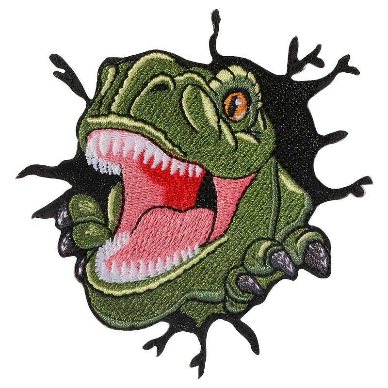 E-shop Dinosaurier Stickerei Aufnäher, Heißklebe Stoffaufkleber