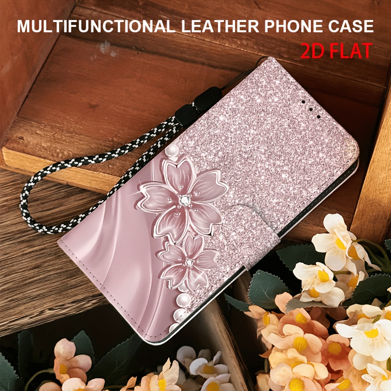 TEMU Handyhülle - 2D Flache Handyhülle mit rosa Blumenmuster, passend für Huawei P20/Lite/Pro, P30/Lite/Pro, P40 Lite 4G/5G, Pura70 Pro/Pro+/Ultra;