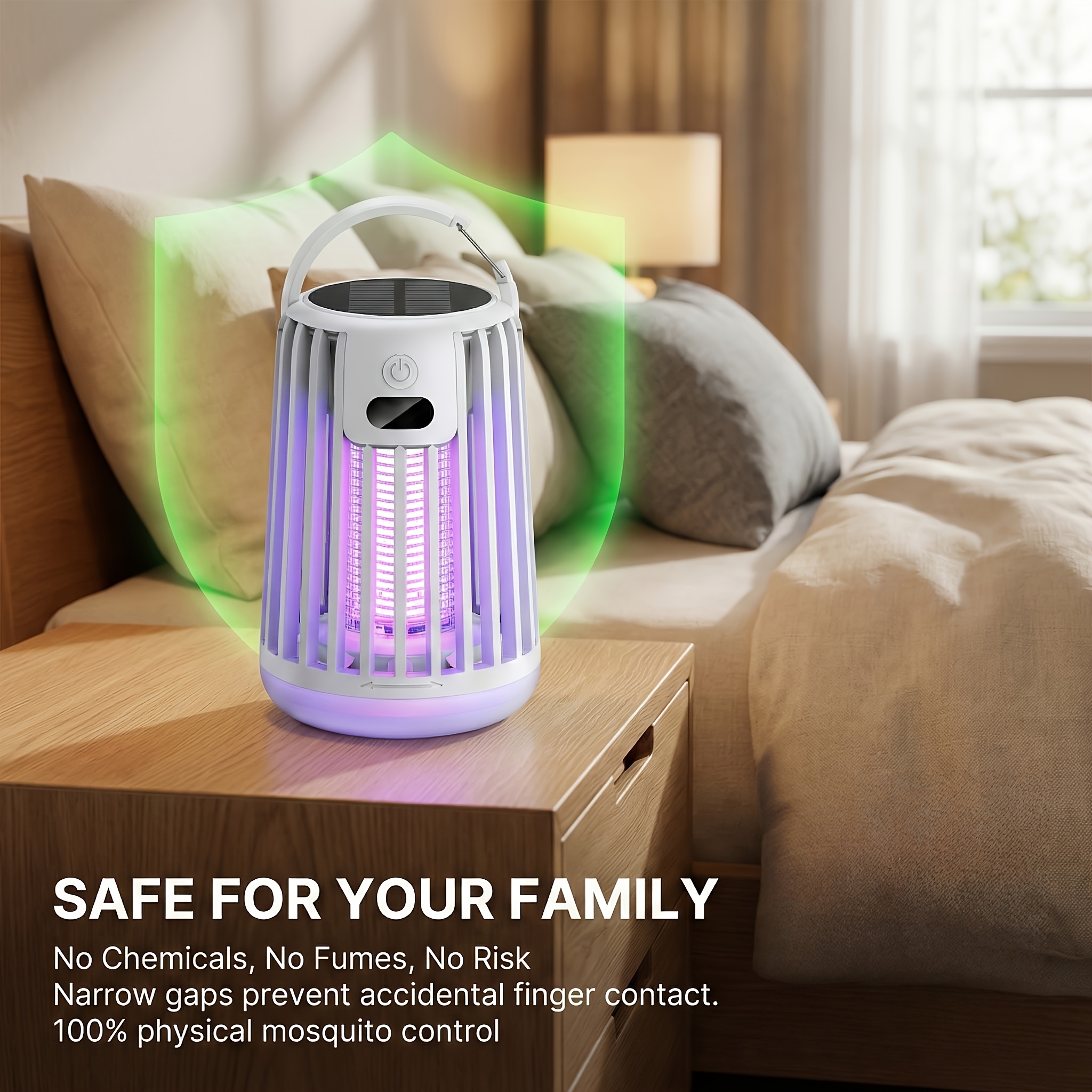 2026 New USB Rechargeable Mosquito Killer Lamp, Physical Wide-Area Trap, Quiet Mosquito Catcher, Portable for Indoor &, Suitable for // Bug Zapper