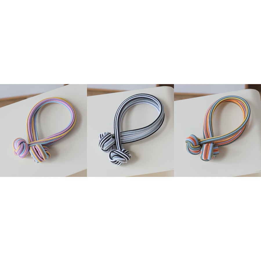 E-shop Set anhaltender, elastischer Stirnbänder für hohe Pferdeschwänze im einfachen Stil, mit Color Blocking für Frühling und Herbst