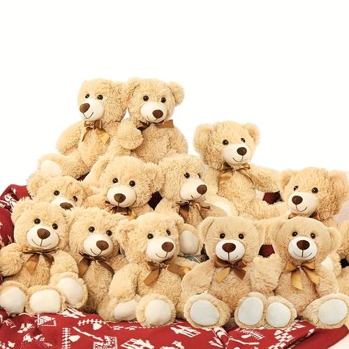 12 pack of teddy by 14 inch stuffed animals for kids bulk purchase wholesale teddy for baby showers and gender reveals machine washable