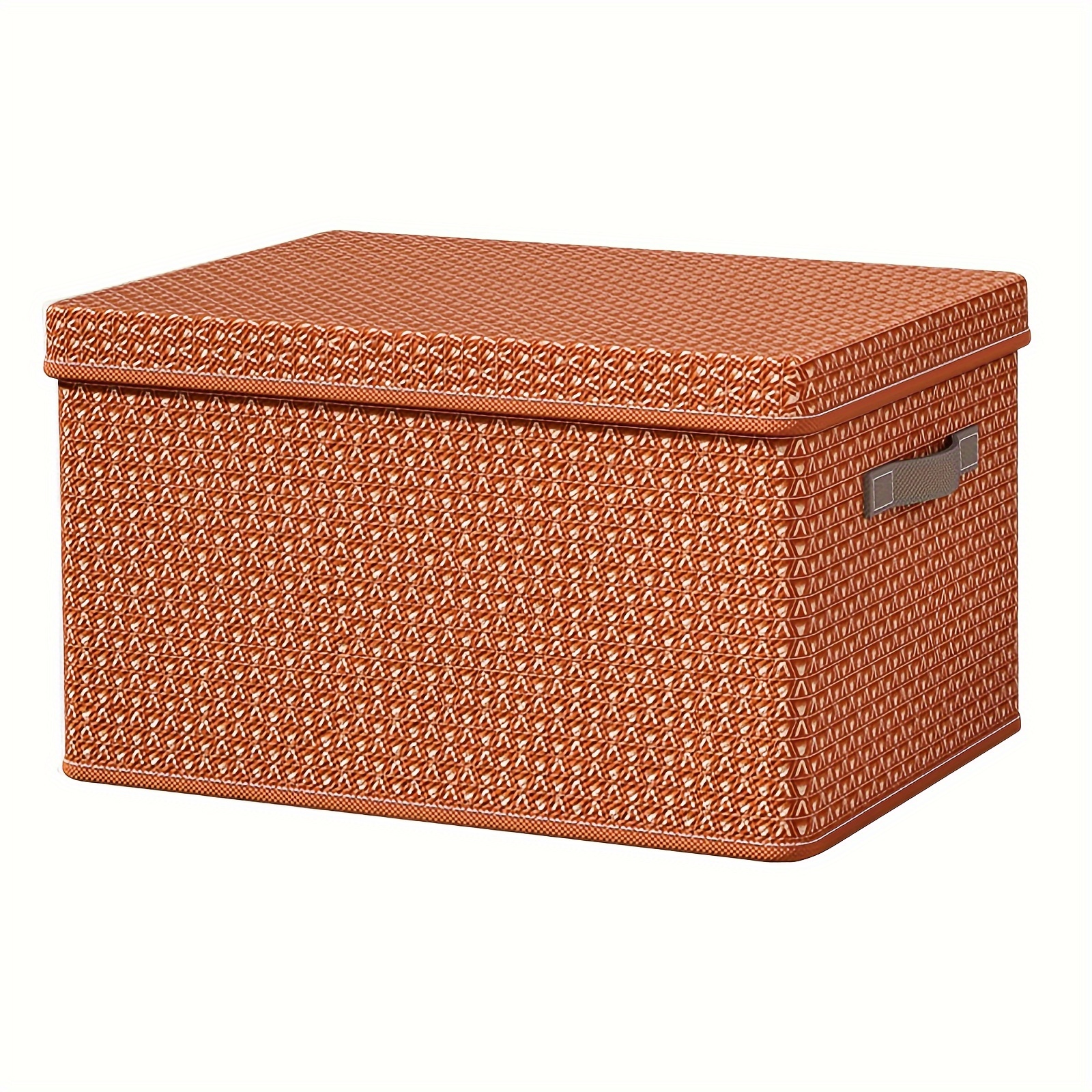 

1pcs Storage Boxes With Lids With Handles With Cover Decorative Larger, Thickened Pp Board, Foldable To Save Space, Large Capacity