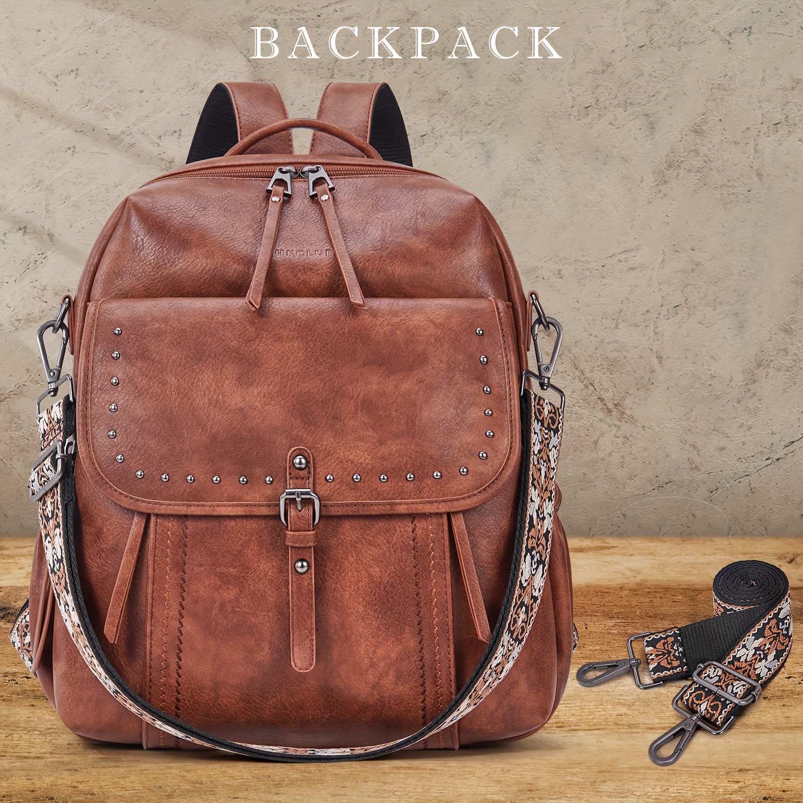 

Backpack Purse For Womens Anti-theft Purse Backpack Fashion Multiple Pockets Work Travel Backpack Convertible Travel Shoulder Bag Apricot