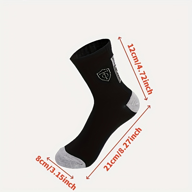 10pcs/5 Pairs Men's All-Season Sports Socks, Comfortable Breathable Thick Warm Socks for Autumn and Winter