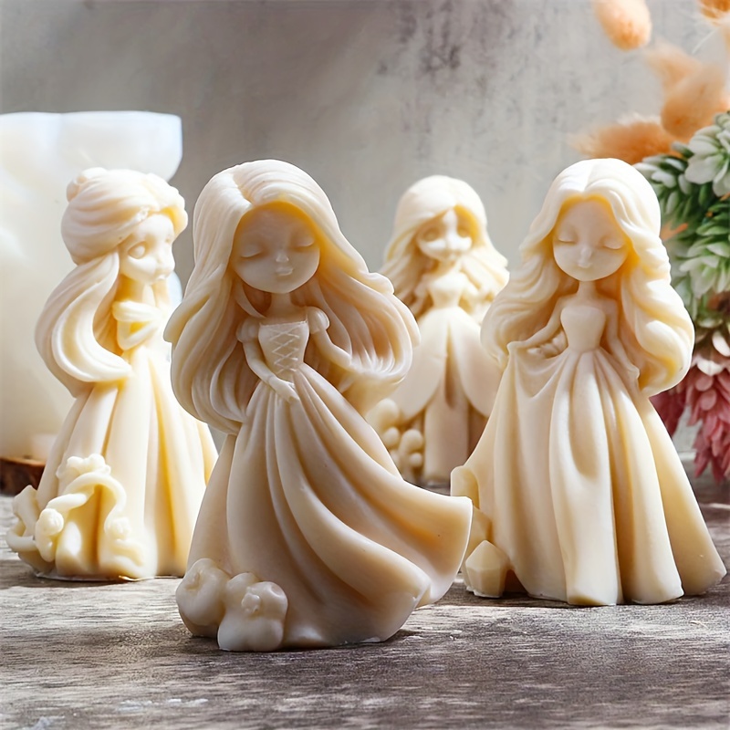 

Diy Sweet Princess Doll Silicone Mold For Aromatherapy Candles, Epoxy Resin & Gypsum Crafts - Rectangular Shape