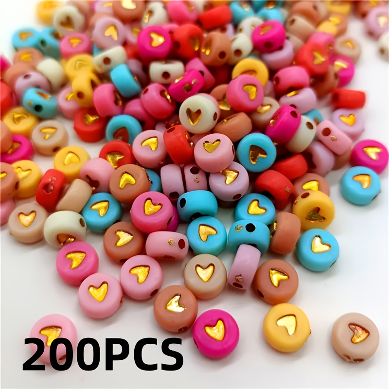 500pcs/200pcs 7mm Mixed Color Acrylic Beads, Additions For Bracelets, Necklaces, And Other Jewelry