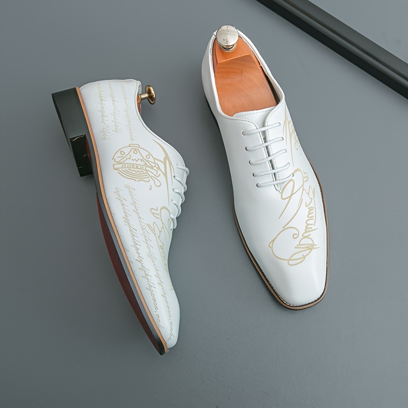 white and gold dress shoes for men The Imperial Black & Gold Leather Men Dress Shoe [EU-46 & US-13]