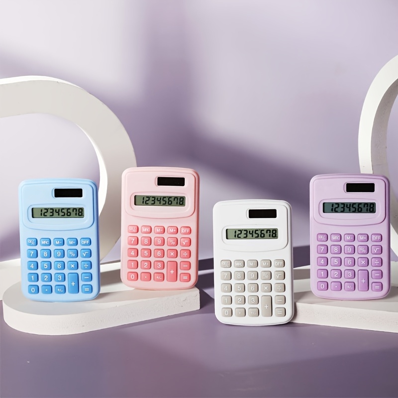 1pc Tips Calculator Cute Cartoon Pocket Portable Calculator For School Office