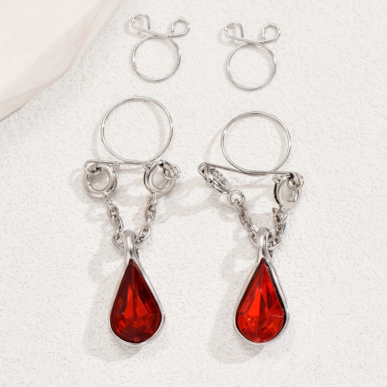 TEMU 1 Paire de Bagues Non Perçantes pour Femmes, Style Vacances, Bijoux Ajustables Cadeau Féminin