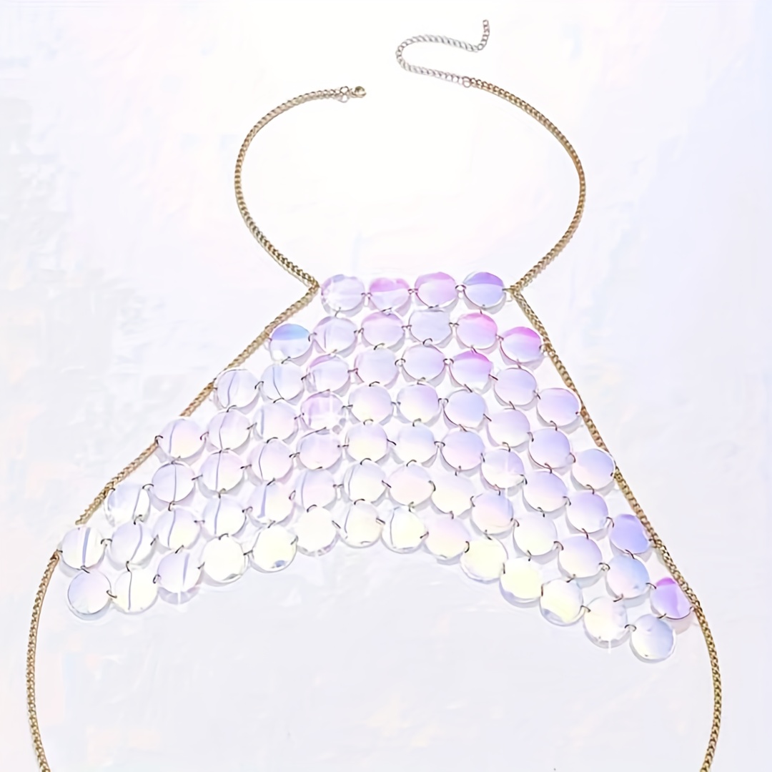 Stylish Body Chain Dress with Sequins & Tassels, Party Wear
