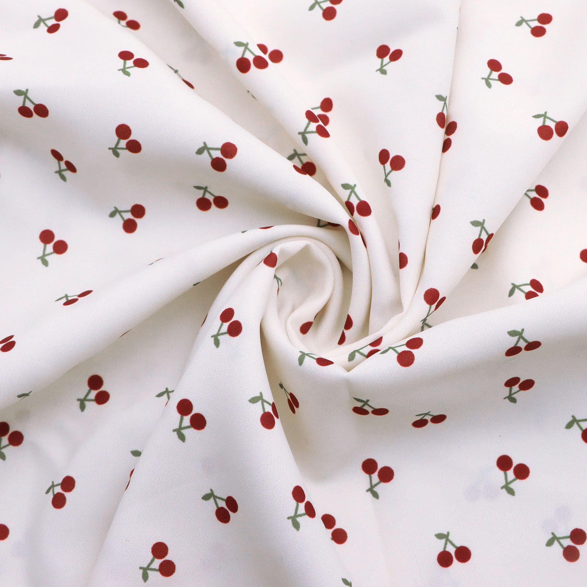 TEMU 1 pièce Tissu imprimé style minimaliste à pois avec cerises et nœuds papillon 19,68x58,3 pouces (50x148cm), Patchwork pour courtepointe, projets