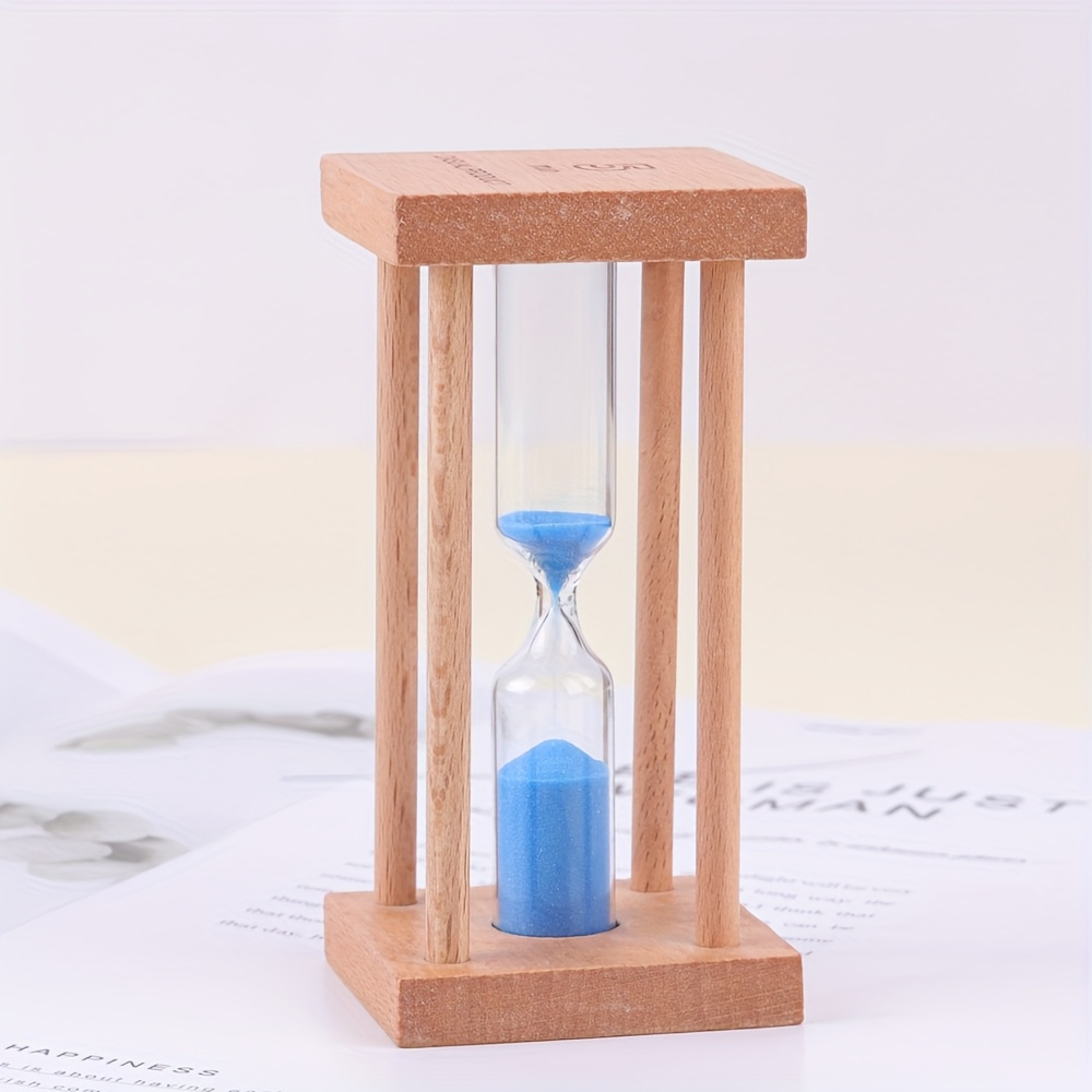 TEMU 1 Colorful Sand Timer Hourglass - 1 Minute/3 Minutes/ - Square Cylinder Sand Clock For Games, Study, Home, And Office