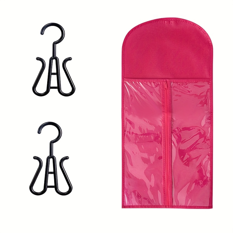 TEMU 3pcs Wig Storage Bag Set, Suitable For Storing And Preserving Wigs, Includes 1pc Bag Over 60cm And 2pcs Wig Hangers, Essential Tool For Wig