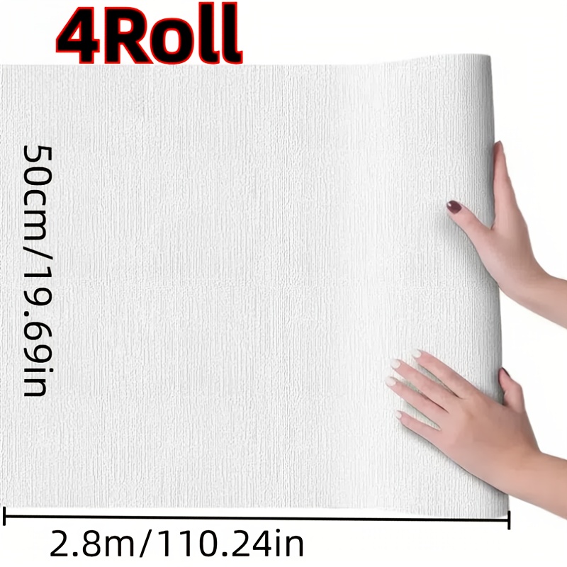 4-roll 3d Wall Stickers, Self-adhesive Ceiling Decals, Easy To Apply And Remove, Easy To Clean, Cut , Suitable For Kitchen, Living Room, Bathroom, And Hallway