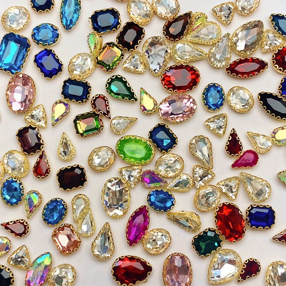 40pcs   multicolor lace rhinestones hand sewing drill clothing shoes hats bags packaging ornaments rhinestones