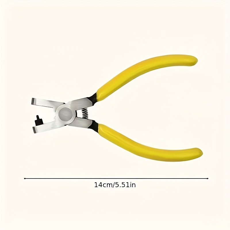 Heavy-Duty Carbon Steel Hole Punch Pliers with Versatile Belt & Shoelace Openings - Perfect for Watches, Sandals, Tags - Precision 2mm Hole Creation, Durable Yellow Handle, Red Accents, Ideal for Faux Leather and Material Crafting, Leatherworking Tools | Ergonomic Tool Design | Robust Tool Construction, Faux Leather Hole Punch Tool