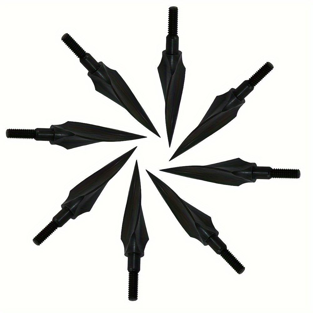 

Arrow Heads, 12 Pieces Archery Steel Broadheads 125 Grain Screw-in Spiral Arrow Head, Arrow Tips With Storage Case For Outdoors, Black