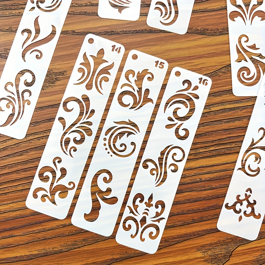 20pcs Vintage Floral Hollow Out Templates for Crafts
