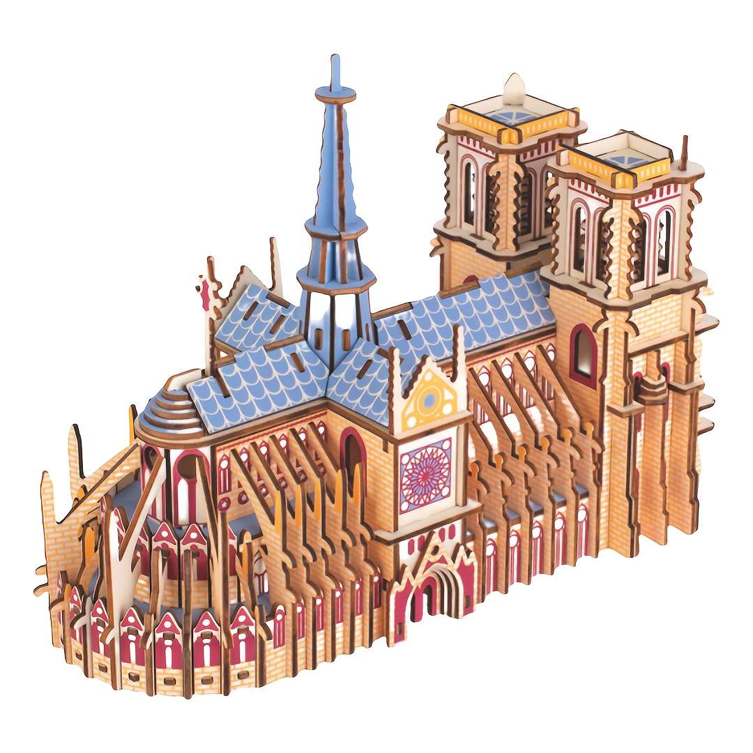 

1pc Puzzle 3D en bois - Kit d' DIY Paris Belle-mère, artisanat créatif en bois éducatif, cadeau d'anniversaire , ornement décoratif