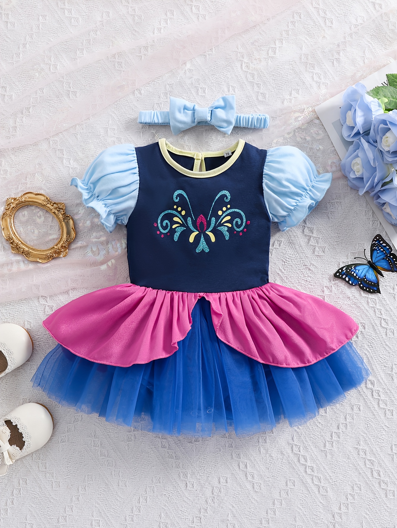 baby girl tulle dress anna princess dress outdoor - Temu Bahrain