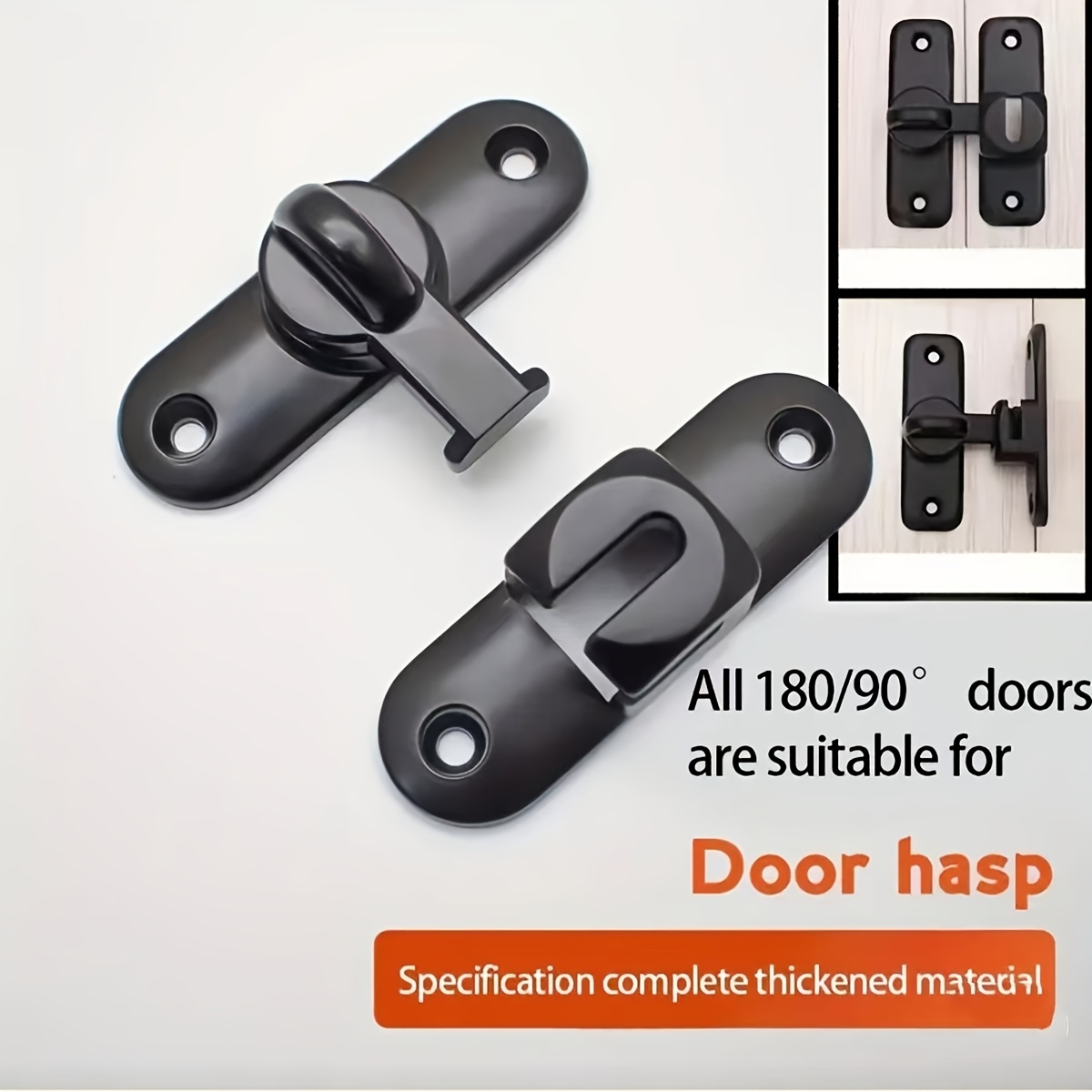 

Install A Bolt For 90/180-degree Flip Door, -angle Lock For Sliding Door, And A Sliding Lock For Bathroom Door And Cabinet Door.