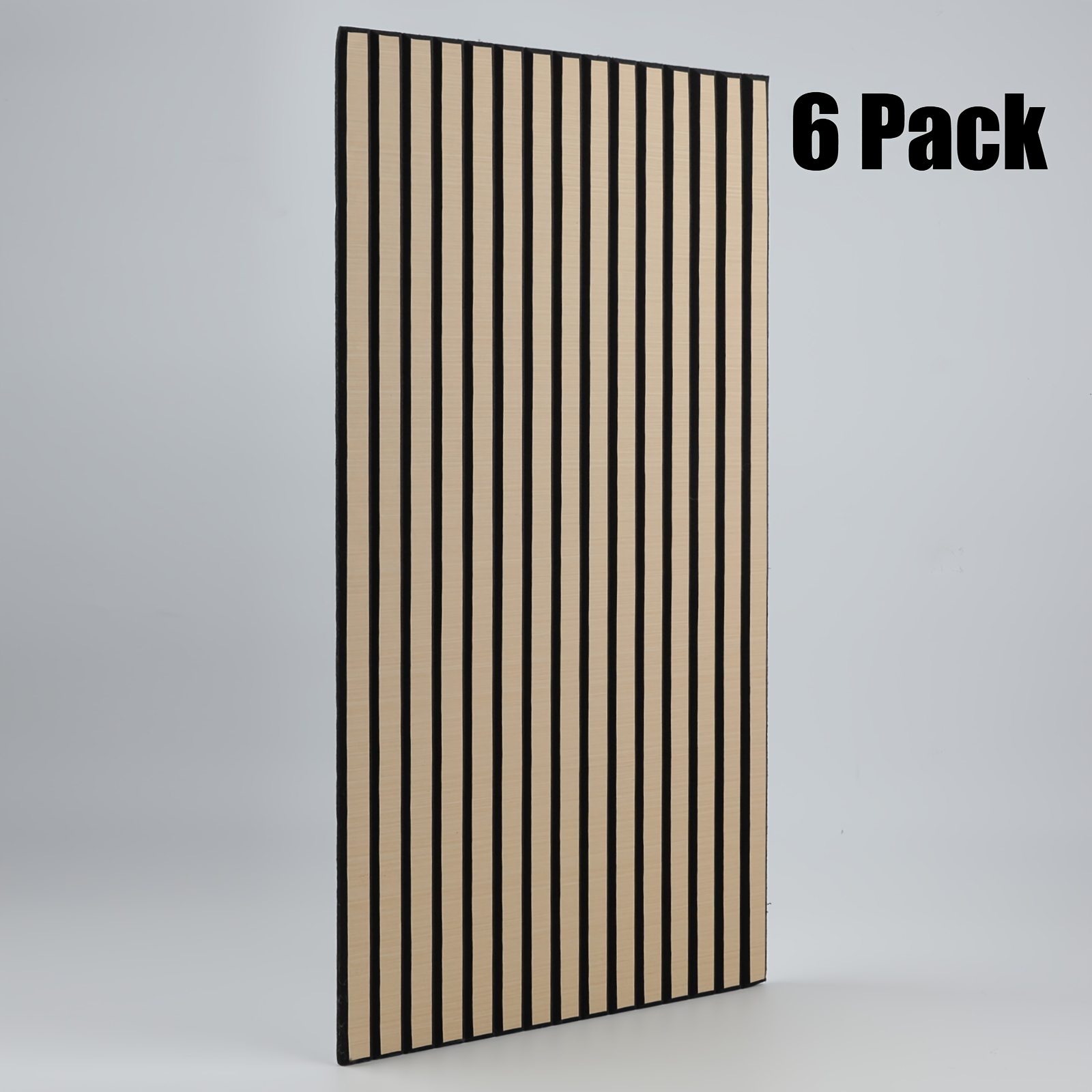 6 Pack Olanglab Wood Veneer Acoustic Wall Panels, 59.94 X 29.97 cm Sound Absorbing Wall Panels for Interior Wall Decor