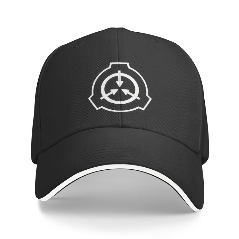 

Scp Foundation Logo Elastic Baseball Cap, Retro Style Unisex Adjustable Curved Brim Snapback Hat