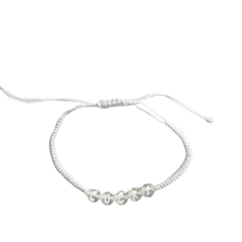 Custom Simple Personalized Bracelet with Transparent Letter Beads