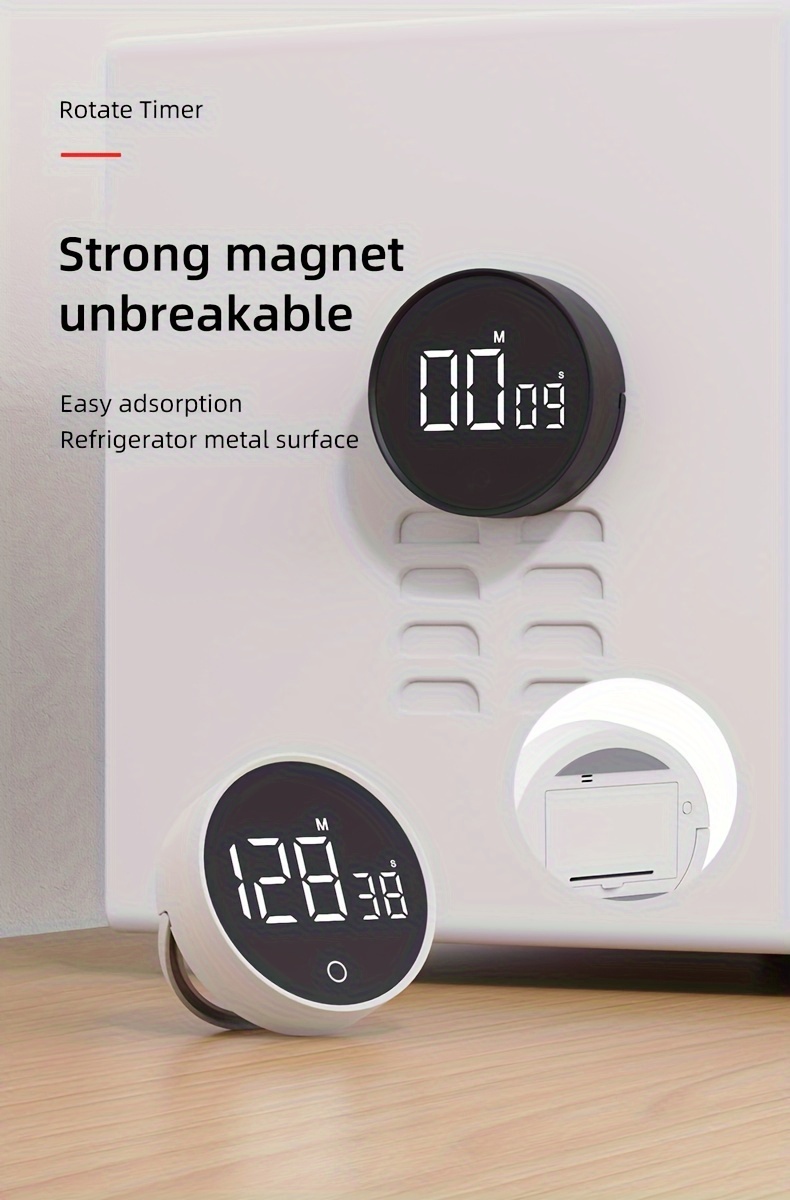 silent led kitchen timer rotating battery powered aaa     routines details 3