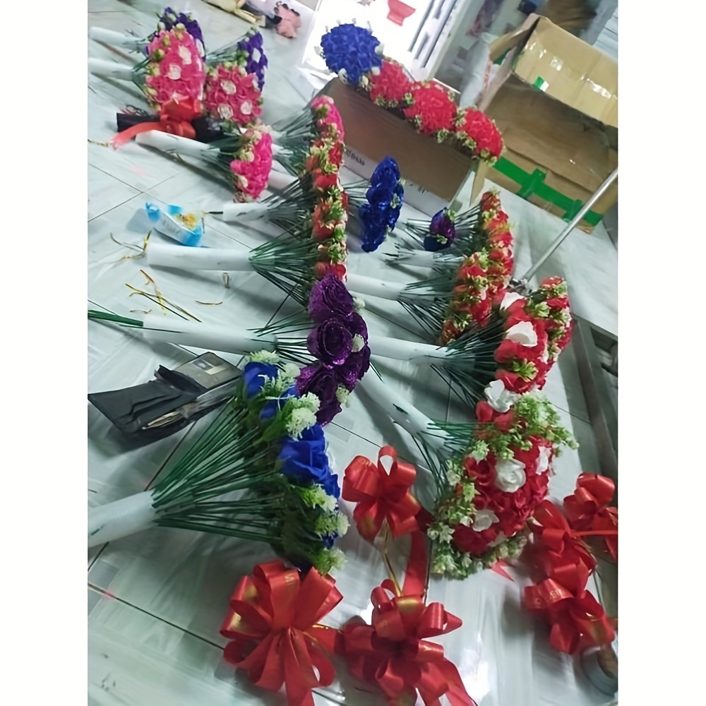 

Festive Diy Flower Arrangement Base: Durable Foam Strip, Cylindrical 51cm X 4cm, Perfect For Wedding Events And Party Decorations