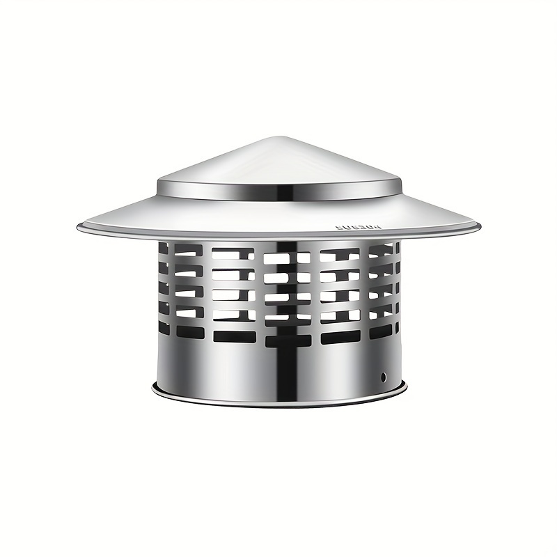 stainless steel chimney cap with screen 4 33 inch   cover 304 ventilation top for fireplace outdoor stove pipe   for kitchen exhaust ducts details 4