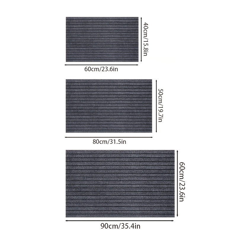 TEMU Entrance Anti-slip Square Doormat Quick-absorbing, Thickened Outdoor Doormat Dust-removing Cleaning Doormat Durable Floor Mat Kitchen Floor