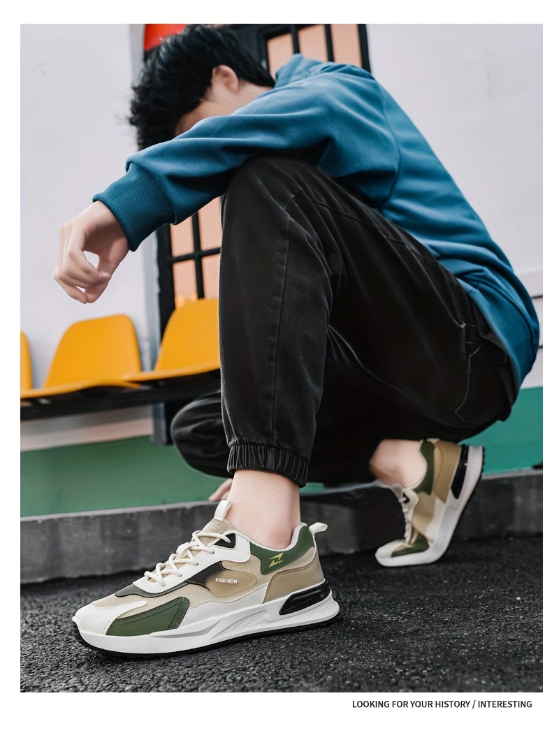 mens fashion sports sneakers lightweight versatile running shoes with     lace up closure comfortable for casual attire and outdoor activities details 6
