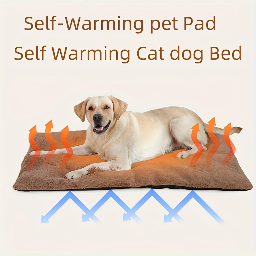 

[popular ] 1pc Self-warming Pet Bed Mat - Anti -slip Bottom-5-layer Insulation, Soft Sherpa Top, Self-heating Technology For , Mat For -indoor/outdoor Heating Pad