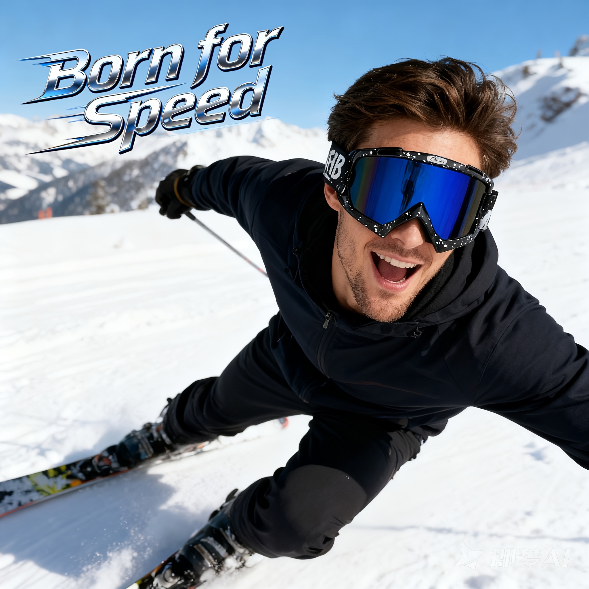 Ski Goggles, Snowboard Glasses for Men and Women, Simple and Stylish Design