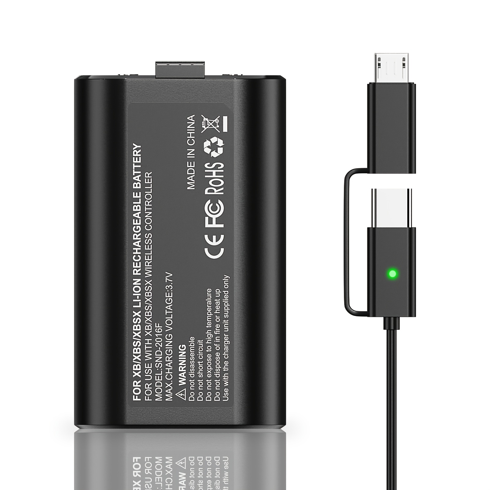 TEMU Rechargeable 1 Controller Battery Pack, Compatible With S/ 1 Controllers, 1200mah Charging Kit, Reusable/comes With Usb-c And Micro