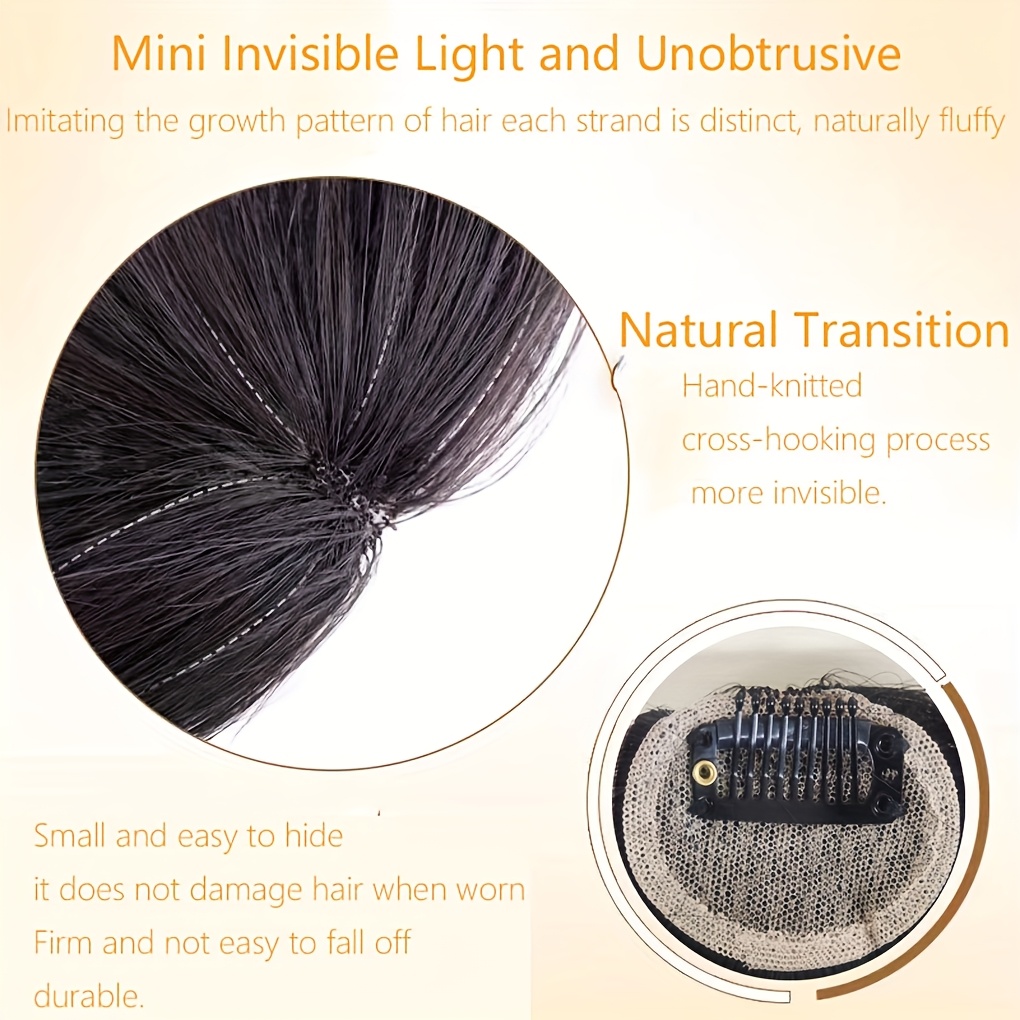 elegant french   in bangs with sideburns 100 human hair lightweight seamless for   for daily wear easy styling bangs clip human hair details 3