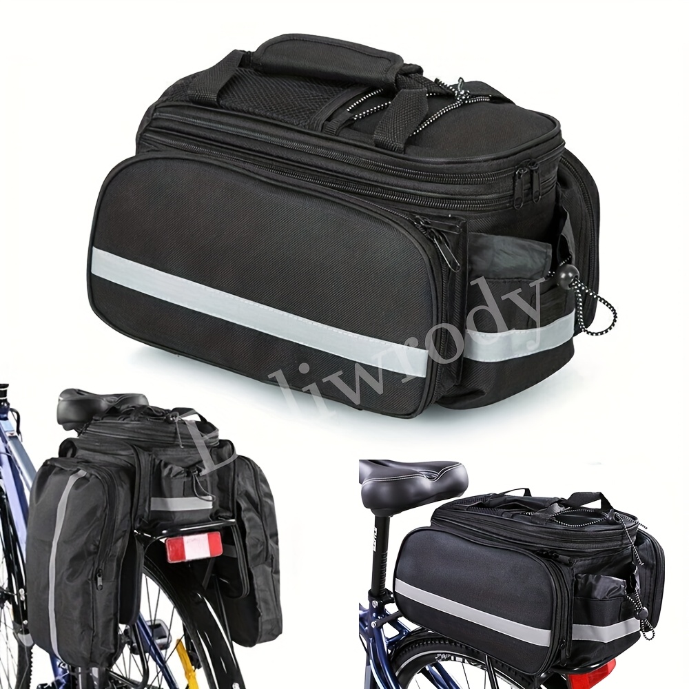 Expandable Bike Pannier, Cycling Bag, Sturdy, Spacious, Adjustable Straps, Suitable For Mountain Biking And Travel Storage, Camping, And Hiking