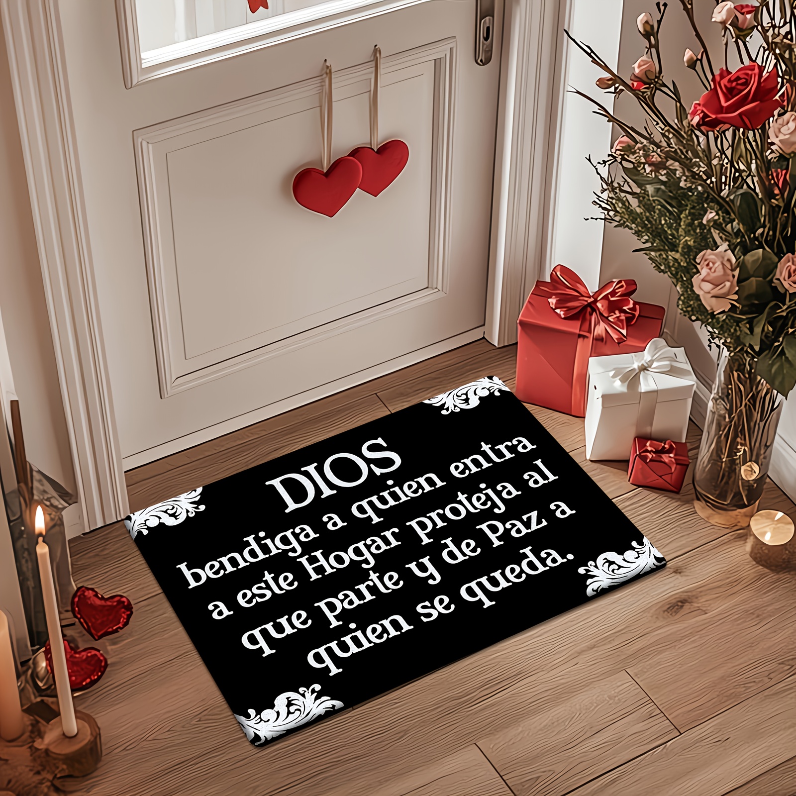 TEMU Felpudo divertido de franela + esponja de 1 cm de grosor | Frases de religiosa, felpudo con estampado de decorativo y , para múltiples como