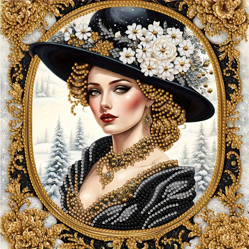

1pc Diy 5d Diamond Art Painting Woman Special-shaped Diamond Diamond Art Painting, Handmade Home Gift Diamond Art Painting Kit Frameless 30*30cm/11.8 Inches X 11.8 Inches