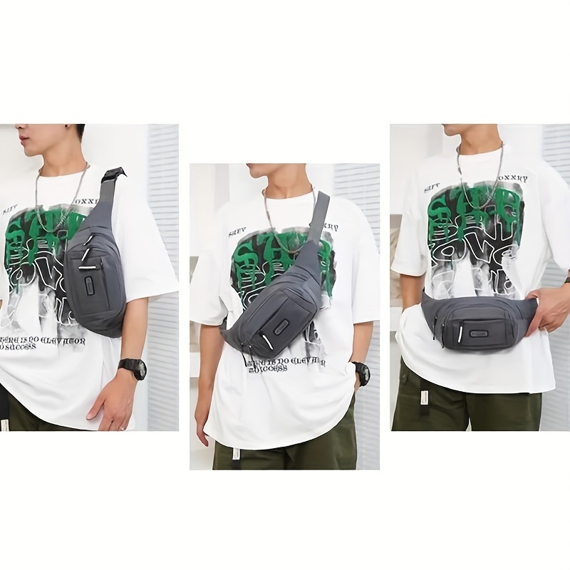 1pc 40.01cm Adjustable Waist Bag Fanny Pack with Zipper Closure - Unlined Nylon Hip Pack for Men & Women, Sporty Design for Hiking, Travel, Camping, Running, Sports & Outdoor Activities, Hiking Gear | Secure Zipper Bag | Secure Zipper Closure